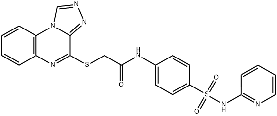 Acetamide, N-[4-[(2-pyridinylamino)sulfonyl]phenyl]-2-([1,2,4]triazolo[4,3-a]quinoxalin-4-ylthio)- Struktur