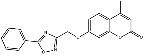 2H-1-Benzopyran-2-one, 4-methyl-7-[(5-phenyl-1,2,4-oxadiazol-3-yl)methoxy]- Struktur