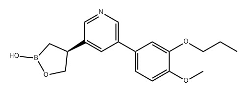 Pyridine, 3-[(4S)-2-hydroxy-1,2-oxaborolan-4-yl]-5-(4-methoxy-3-propoxyphenyl)- Struktur