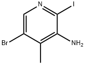 3-Pyridinamine, 5-bromo-2-iodo-4-methyl- Struktur