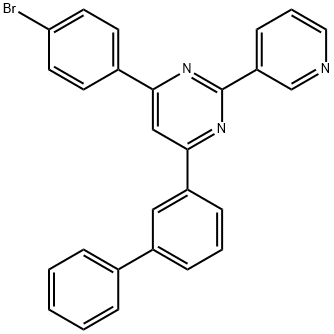 Pyrimidine, 4-[1,1'-biphenyl]-3-yl-6-(4-bromophenyl)-2-(3-pyridinyl)- Struktur