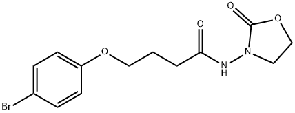 Butanamide, 4-(4-bromophenoxy)-N-(2-oxo-3-oxazolidinyl)- Struktur