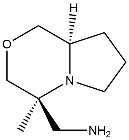 (4S,8aR)-Hexahydro-4-methyl-1H-pyrrolo[2,1-c][1,4]oxazine-4-methanamine Struktur