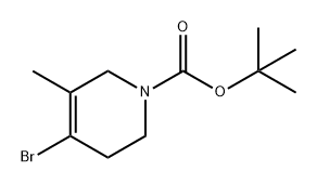 1(2H)-Pyridinecarboxylic acid, 4-bromo-3,6-dihydro-5-methyl-, 1,1-dimethylethyl ester Struktur