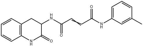 2-Butenediamide, N1-(3-methylphenyl)-N4-(1,2,3,4-tetrahydro-2-oxo-3-quinolinyl)- Struktur