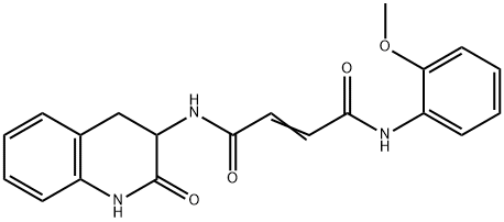 2-Butenediamide, N1-(2-methoxyphenyl)-N4-(1,2,3,4-tetrahydro-2-oxo-3-quinolinyl)- Struktur