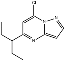 Pyrazolo[1,5-a]pyrimidine, 7-chloro-5-(1-ethylpropyl)- Struktur