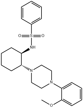 Benzenesulfonamide, N-[(1R,2R)-2-[4-(2-methoxyphenyl)-1-piperazinyl]cyclohexyl]- Struktur