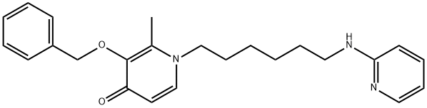 4(1H)-Pyridinone, 2-methyl-3-(phenylmethoxy)-1-[6-(2-pyridinylamino)hexyl]- Struktur