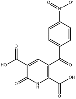 2,5-Pyridinedicarboxylic acid, 1,6-dihydro-3-(4-nitrobenzoyl)-6-oxo- Struktur