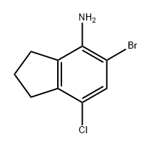 1H-Inden-4-amine, 5-bromo-7-chloro-2,3-dihydro- Struktur