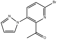 1-(6-bromo-3-(1 H-pyrazol-1 -yl)pyridin-2-yl)ethanone Struktur