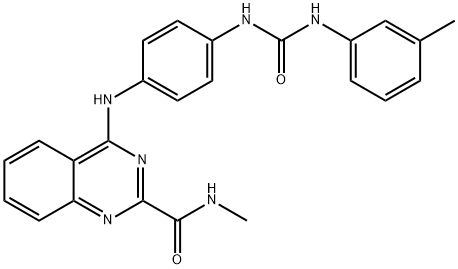 2-Quinazolinecarboxamide, N-methyl-4-[[4-[[[(3-methylphenyl)amino]carbonyl]amino]phenyl]amino]- Struktur