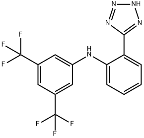 N-[2-(2H-Tetrazol-5-yl)phenyl]-3,5-bis(trifluoromethyl)benzenamine Struktur