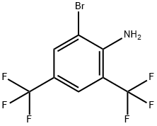 Benzenamine, 2-bromo-4,6-bis(trifluoromethyl)- Struktur