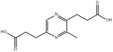 2,5-Pyrazinedipropanoic acid, 3-methyl- Struktur