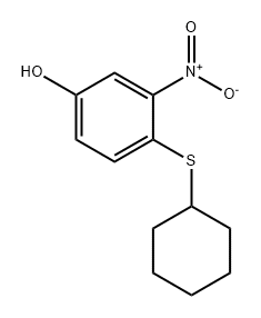 Phenol, 4-(cyclohexylthio)-3-nitro- Struktur