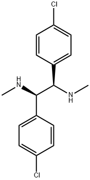 1,2-Ethanediamine, 1,2-bis(4-chlorophenyl)-N1,N2-dimethyl-, (1R,2R)- Struktur