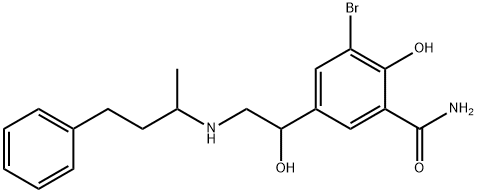 Benzamide, 3-bromo-2-hydroxy-5-[1-hydroxy-2-[(1-methyl-3-phenylpropyl)amino]ethyl]- Struktur