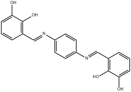 3,3'-[1,4-phenylenebis(nitrilomethylylidene)]di(1,2-benzenediol) Struktur