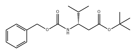 Pentanoic acid, 4-methyl-3-[[(phenylmethoxy)carbonyl]amino]-, 1,1-dimethylethyl ester, (3S)- Struktur