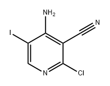 3-Pyridinecarbonitrile, 4-amino-2-chloro-5-iodo- Struktur