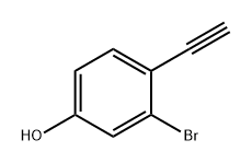 Phenol, 3-bromo-4-ethynyl- Struktur