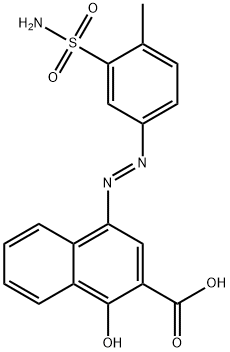 2-Naphthalenecarboxylic acid, 4-[(1E)-2-[3-(aminosulfonyl)-4-methylphenyl]diazenyl]-1-hydroxy- Struktur