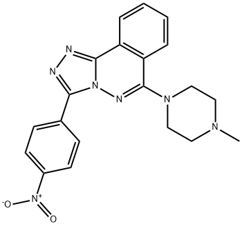 1,2,4-Triazolo[3,4-a]phthalazine, 6-(4-methyl-1-piperazinyl)-3-(4-nitrophenyl)- Struktur