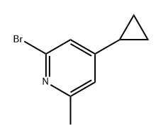 Pyridine, 2-bromo-4-cyclopropyl-6-methyl- Struktur