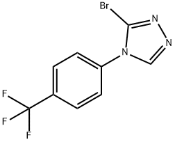 4H-1,2,4-Triazole, 3-bromo-4-[4-(trifluoromethyl)phenyl]- Struktur