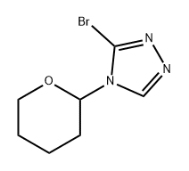 4H-1,2,4-Triazole, 3-bromo-4-(tetrahydro-2H-pyran-2-yl)- Struktur