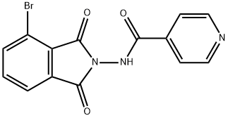 4-Pyridinecarboxamide, N-(4-bromo-1,3-dihydro-1,3-dioxo-2H-isoindol-2-yl)- Struktur