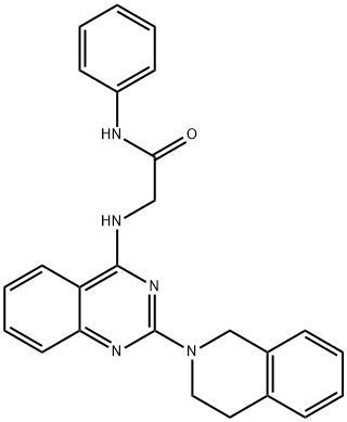 Acetamide, 2-[[2-(3,4-dihydro-2(1H)-isoquinolinyl)-4-quinazolinyl]amino]-N-phenyl- Struktur