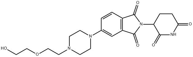 2-(2,6-dioxo-3-piperidinyl)-5-[4-[2-(2-hydroxyethoxy)ethyl]-1-piperazinyl]-1H-Isoindole-1,3(2H)-dione, Structure