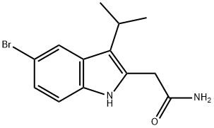 1H-Indole-2-acetamide, 5-bromo-3-(1-methylethyl)- Struktur