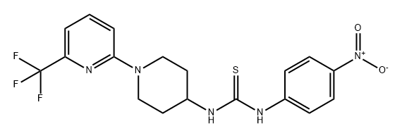 Thiourea, N-(4-nitrophenyl)-N'-[1-[6-(trifluoromethyl)-2-pyridinyl]-4-piperidinyl]- Struktur