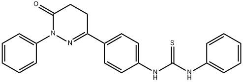 Thiourea, N-phenyl-N'-[4-(1,4,5,6-tetrahydro-6-oxo-1-phenyl-3-pyridazinyl)phenyl]- Struktur