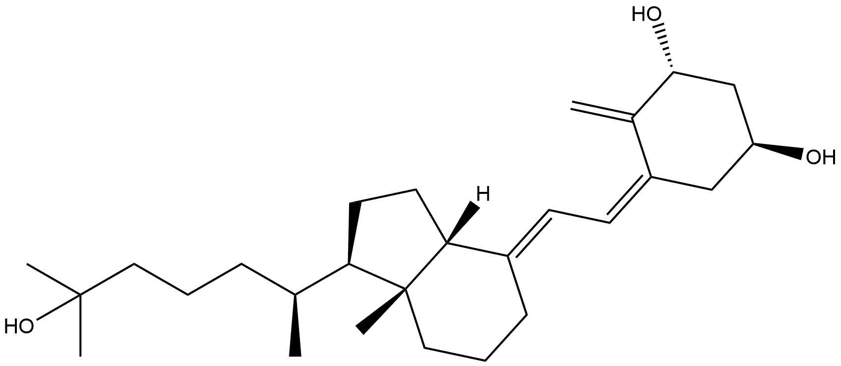 9,10-Secocholesta-5,7,10(19)-triene-1,3,25-triol, (1α,3β,5Z,7E,14β,20S)- Structure