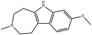 Azepino[4,5-b]indole, 1,2,3,4,5,6-hexahydro-8-methoxy-3-methyl- Struktur