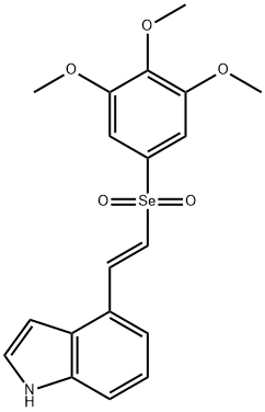 1H-Indole, 4-[(1E)-2-[(3,4,5-trimethoxyphenyl)selenonyl]ethenyl]- Struktur