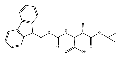 D-Aspartic acid, N-[(9H-fluoren-9-ylmethoxy)carbonyl]-3-methyl-, 4-(1,1-dimethylethyl) ester, (3S)- Struktur