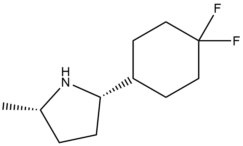 (2S,5S)-2-(4,4-difluorocyclohexyl)-5-methylpyrrolidine Struktur