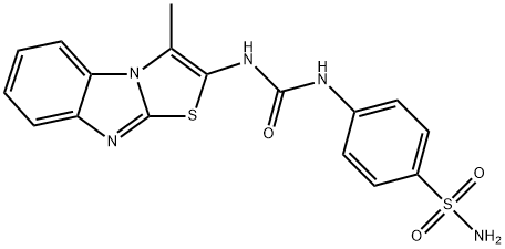 Benzenesulfonamide, 4-[[[(3-methylthiazolo[3,2-a]benzimidazol-2-yl)amino]carbonyl]amino]- Struktur