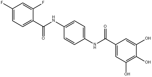 Benzamide, N-[4-[(2,4-difluorobenzoyl)amino]phenyl]-3,4,5-trihydroxy- Struktur