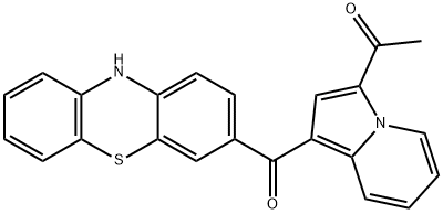 Ethanone, 1-[1-(10H-phenothiazin-3-ylcarbonyl)-3-indolizinyl]- Struktur