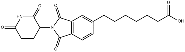 1H-Isoindole-5-heptanoic acid, 2-(2,6-dioxo-3-piperidinyl)-2,3-dihydro-1,3-dioxo- Struktur