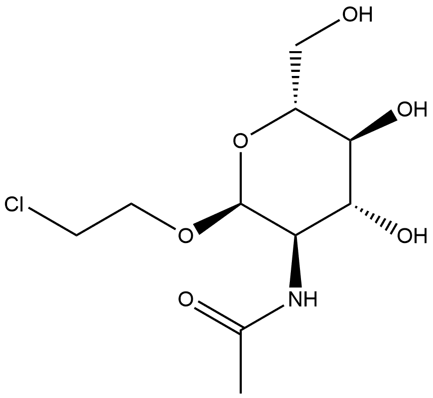 α-D-Glucopyranoside, 2-chloroethyl 2-(acetylamino)-2-deoxy- Struktur