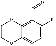 6-Bromo-2,3-dihydrobenzo[b][1,4]dioxine-5-carbaldehyde Struktur