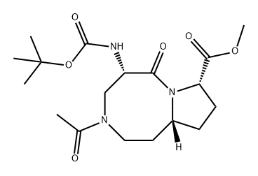 Pyrrolo[1,2-a][1,5]diazocine-8-carboxylic acid, 3-acetyl-5-[[(1,1-dimethylethoxy)carbonyl]amino]decahydro-6-oxo-, methyl ester, (5S,8S,10aR)-|